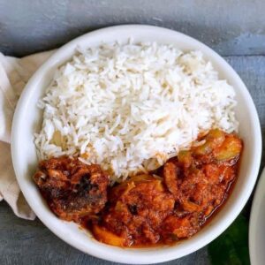 White rice and Stew