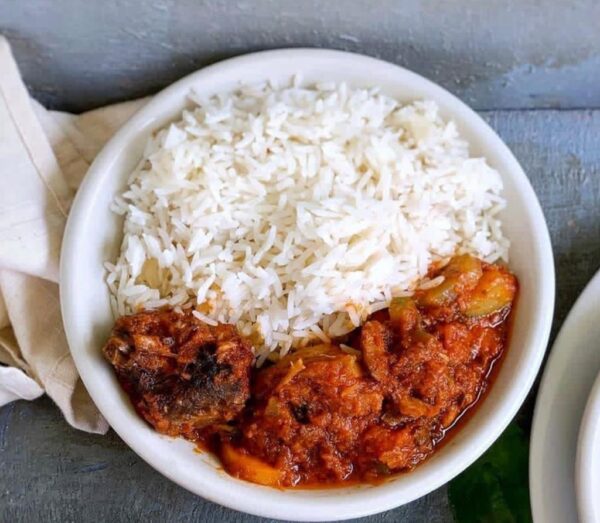 White rice and Stew